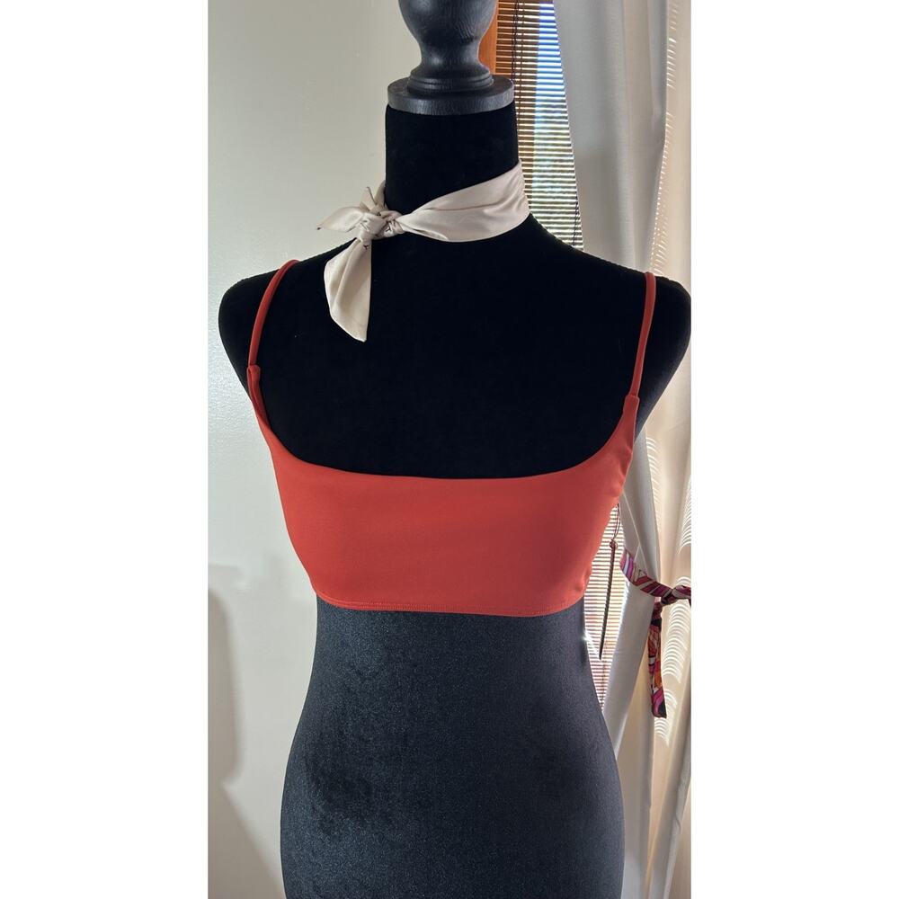 Skims NWT Women's Signature Swim Neck Scoop Top Terra Size Medium